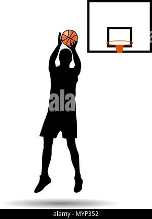 Basketball player Vektor Silhouette Stock Vektor