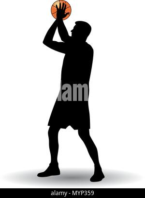 Basketball player Vektor Silhouette Stock Vektor