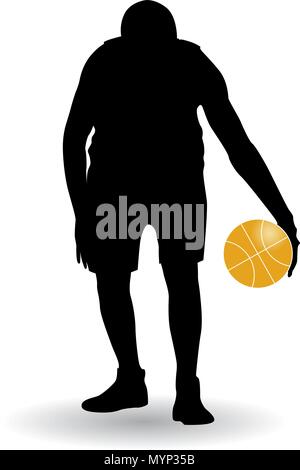 Basketball player Vektor Silhouette Stock Vektor