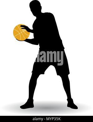 Basketball player Vektor Silhouette Stock Vektor