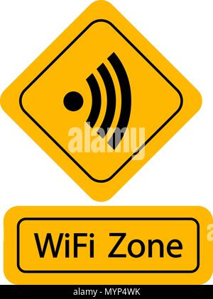 Wi-fi Zone Schild Stock Vektor