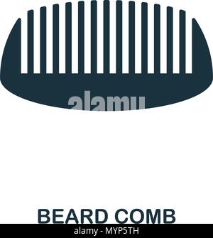 Beard Comb-Symbol. Flat Style Icon Design. UI. Abbildung: Beard comb-Symbol. Piktogramm isoliert auf Weiss. Fertig in web design, Anwendungen, Software, Druck verwenden. Stock Vektor