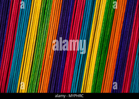 In der Nähe der bunten Sticks abstrakte Muster. Stockfoto