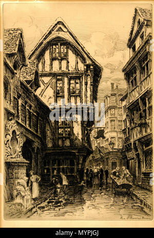 . Français: Rouen, Rue Saint-Romain-Gravure de Charles Pinet (19,5 x 28 cm). Vom 7. Dezember 2013, 21:39:27. Charles Pinet (1867 - 1932) Alternative Namen Charles F. Pinet Beschreibung Französische Maler Geburtsdatum / Tod 22. Januar 1867, am 10. August 1932 Ort der Geburt / Todes Paris, Frankreich Paris, Frankreich Arbeitsort Niederlande (1900 - 1925), Haarlem (1900 - 1925) Kontrolle: Q 2960017 VIAF: 220256210 SUDOC: 111639557 RKD: 95906 462 Rouen rue Saint-Romain Stockfoto