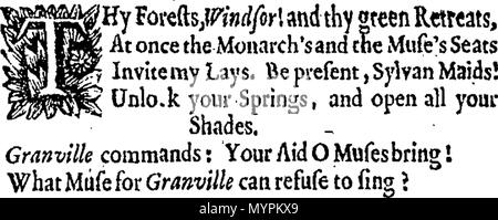 . Englisch: Fleuron aus Buch: ein Essay über die Kritik. Durch Herrn Papst geschrieben. 319 Ein Essay über Kritik. Durch Herrn Papst geschrieben. Fleuron T 005576-8 Stockfoto