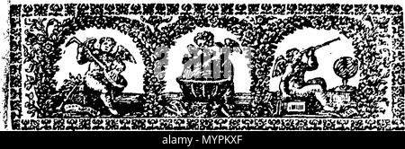 . Englisch: Fleuron aus Buch: ein Essay über die Kritik. Durch Herrn Papst geschrieben. 319 Ein Essay über Kritik. Durch Herrn Papst geschrieben. Fleuron T 005579-3 Stockfoto