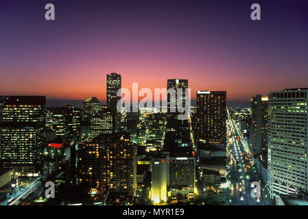 1992 historische Downtown Skyline New Orleans, Louisiana, USA Stockfoto