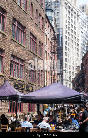 Stone Street Historic District in Lower Manhattan, NYC, USA Stockfoto