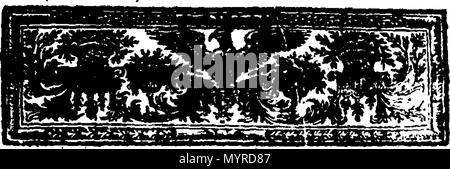. Englisch: Fleuron aus Buch: Eine bescheidene Vertretung bei der Herren, die in Silver-Street, 29. November 1732 erfüllt. Von einem Bürger von London. 344 Eine bescheidene Vertretung bei der Herren, die in Silver-Street, November 29, 1732 Fleuron N 003782-5 met Stockfoto