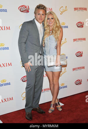 Spencer Pratt und Heidi Pratt-Montag - Maxim Hot 100 schönsten Frauen Partei an der Barker Hangar in Santa Monica. 13 PrattSpencer Pratt-Montag Heidi 13 Veranstaltung in Hollywood Leben - Kalifornien, Red Carpet Event, USA, Filmindustrie, Prominente, Fotografie, Bestof, Kunst, Kultur und Unterhaltung, prominente Mode, Besten, Hollywood Leben, Event in Hollywood Leben - Kalifornien, Roter Teppich und backstage, Musik Prominente, Topix, Paar, Familie (Mann und Frau) und Kids - Kinder, Brüder und Schwestern anfrage tsuni@Gamma-USA.com, Kredit Tsuni/USA, 2006 bis 2009 Stockfoto