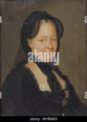 . English: der Kaiserin Maria Theresia, Porträt in Witwentracht. ca. 1770 18 Maria Theresia in Witwentracht c 1770 Stockfoto
