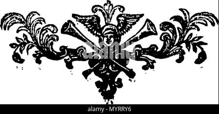 . Englisch: Fleuron aus Buch: Eine unparteiische Geschichte des Lebens, Zeichen, Liebschaften, Reisen, und Transaktionen von Herrn John Barber,... Durch mehrere Hände geschrieben. 345 Eine unparteiische Geschichte des Lebens, Zeichen, Liebschaften, Reisen, und Transaktionen von Herrn John Barber, - durch mehrere Hände Fleuron T 027751-4 geschrieben Stockfoto