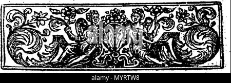 . Englisch: Fleuron aus Buch: Eine geniale und gelernt, Diskurs, eine Predigt predigen würde einer Gemeinde der Glass-Bottles, Gefunden unter einigen Notenschreibpapiere Zugehörigkeit zu einer bestimmten Ernst Göttlichen, in letzter Zeit deceas würde. 346 Eine geniale und lernte Diskurs Fleuron T 223245-1 Stockfoto