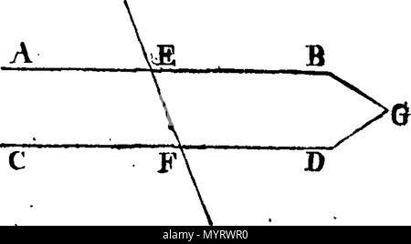 . Englisch: Fleuron aus Buch: Eine Einführung in die Geometrie. Mit den nützlichsten Propositionen in Euklid, und anderen Autoren. Eine klare und einfache Methode gezeigt, für den Einsatz von Lernenden. Von William Payne. 348 Eine Einführung in die Geometrie Fleuron T 106919-15 Stockfoto