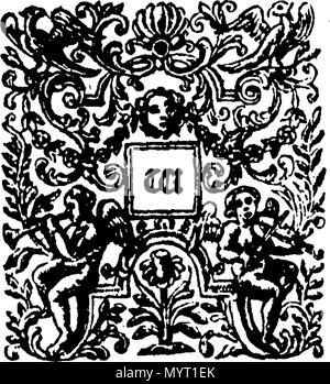 . Englisch: Fleuron aus Buch: Anno Regni Georgii II. Regis Magnae Britanniae, Franciae, & Hiberniae, tricesimo secundo. Im Parlament begonnen und an der Westminster, die 30 ersten Tag im Mai anno Dom Holden. 1754. Im 21. Jahr der Herrschaft unseres Herrn, Herrn George der Zweite, durch die Gnade Gottes, von Großbritannien, Frankreich und Irland, König, Verteidiger des Glaubens, &c. Und von dort weiter durch mehrere prorogations des 23 dritten Tag von November 1758, die sechste Tagung dieses Parlaments. 360 Anno Regni Georgii II Fleuron N 056638-6 Stockfoto