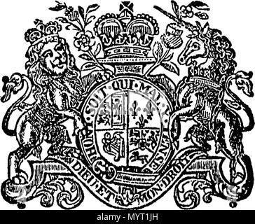 . Englisch: Fleuron aus Buch: Anno Regni Georgii II. Regis Magnae Britanniae, Franciae, & Hiberniae, vicesimo sexto. Im Parlament begonnen und an der Westminster, am zehnten November Anno Dom Holden. 1747, im einundzwanzigsten Jahr der Herrschaft unseres Herrn, Herrn George der Zweite, durch die Gnade Gottes, von Großbritannien, Frankreich und Irland, König, Verteidiger des Glaubens, &c. Und von dort, da von mehreren Prorogations zu den am 11. Januar 1753 fortgesetzt, wobei die sechste Tagung dieses Parlaments. 361 Anno Regni Georgii II Fleuron T 127051-32 Stockfoto