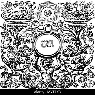 . Englisch: Fleuron aus Buch: Anno Regni Georgii Regis Magn? Britanni?, Franci ?, & Hiberni?, quinto. Im Parlament begonnen und in Westminster, das am 17. März Anno Dom Holden. 1714. Im ersten Jahr der Herrschaft unseres Herrn, Herrn George, durch die Gnade Gottes, von Großbritannien, Frankreich und Irland, König, Verteidiger des Glaubens, &c. Und von dort, da von mehreren prorogations zu den am 11. November 1718. - Das vierte Sitzung dieses Parlaments. 361 Anno Regni Georgii Regis Magn Fleuron N 050519-46 Stockfoto