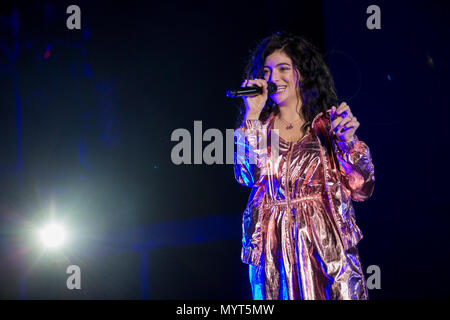 Porto, Portugal. 7. Juni 2018. NOS Primavera Sound 2018. LORDE führt am ersten Tag von NOS Primavera Sound 2018 in Porto, Portugal, stattfinden. Credit: Diogo Baptista/Alamy leben Nachrichten Stockfoto