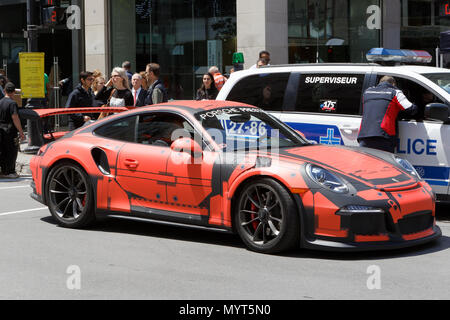 Montreal, Kanada. 7. Juni 2018. Die Innenstadt von Montreal ist das Ziel für die Fans während des Formel 1 Grand Prix Wochenende. Credit: Richard prudhomme/Alamy leben Nachrichten Stockfoto