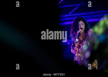 Porto, Portugal. 7. Juni 2018. NOS Primavera Sound 2018. LORDE führt am ersten Tag von NOS Primavera Sound 2018 in Porto, Portugal, stattfinden. Credit: Diogo Baptista/Alamy leben Nachrichten Stockfoto