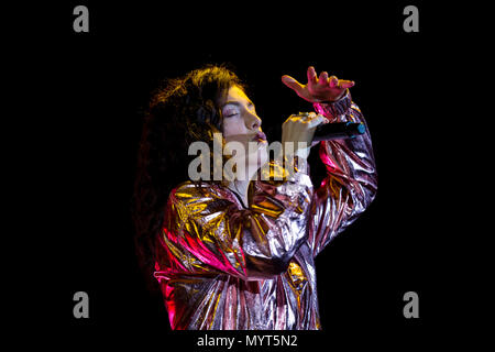 Porto, Portugal. 7. Juni 2018. NOS Primavera Sound 2018. LORDE führt am ersten Tag von NOS Primavera Sound 2018 in Porto, Portugal, stattfinden. Credit: Diogo Baptista/Alamy leben Nachrichten Stockfoto