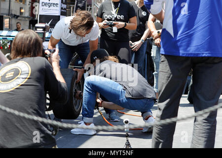 Montreal, Kanada. 7. Juni 2018. Die Innenstadt von Montreal ist das Ziel für die Fans während des Formel 1 Grand Prix Wochenende. Credit: Richard prudhomme/Alamy leben Nachrichten Stockfoto