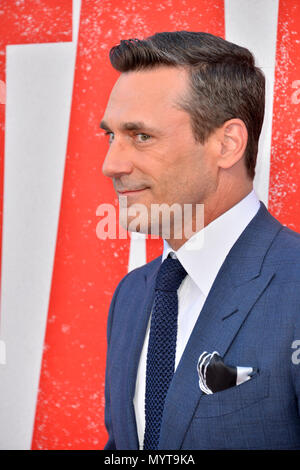 Los Angeles, USA. 7. Juni 2018. Jon Hamm bei der Weltpremiere für "Tag" im Regency Dorf Theater. Bild: Sarah Stewart Credit: Sarah Stewart/Alamy leben Nachrichten Stockfoto