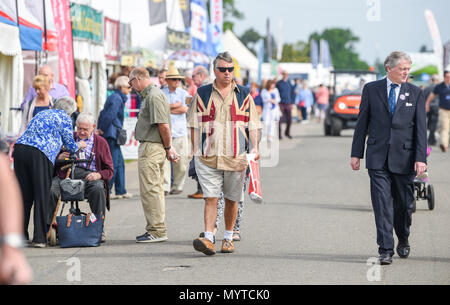 Ardingly UK 8 Juni 2018 - Massen an den Süden von England zeigen im schönen, sonnigen Wetter am Ardingly Ausstellungsgelände in der Nähe von Haywards Heath Sussex Kredit statt: Simon Dack/Alamy leben Nachrichten Stockfoto