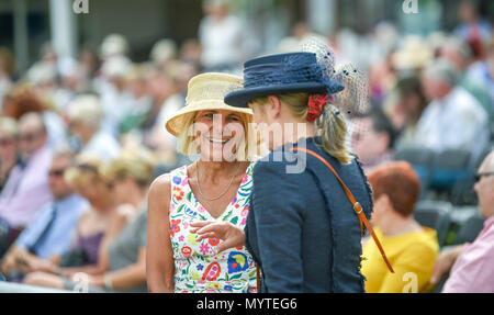 Ardingly UK 8 Juni 2018 - Smart Hüte im Süden von England zeigen im schönen, sonnigen Wetter am Ardingly Ausstellungsgelände in der Nähe von Haywards Heath Sussex Foto von Simon DackCredit: Simon Dack/Alamy leben Nachrichten Stockfoto