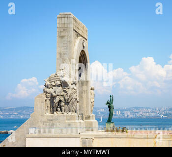 Das kriegerdenkmal an der Östlichen Armee oder Porte d'Orient, ein Denkmal in Erinnerung an die toten Soldaten, die für Frankreich auf den Schlachtfeldern des östlichen Europa im Ersten Weltkrieg Stockfoto