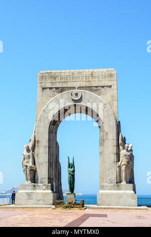 Das kriegerdenkmal an der Östlichen Armee oder Porte d'Orient, ein Denkmal in Erinnerung an die toten Soldaten, die für Frankreich auf den Schlachtfeldern des östlichen Europa im Ersten Weltkrieg Stockfoto