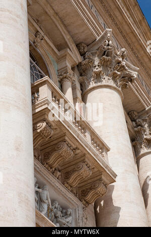 September 16, 2014: Rom, Italien: Der Vatikan Balkon, wo der Papst seine Leute grüßt Stockfoto