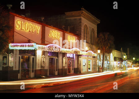 1992 historische Sloppy Joe's Bar Sehenswürdigkeit Duval Street in Key West Florida USA Stockfoto