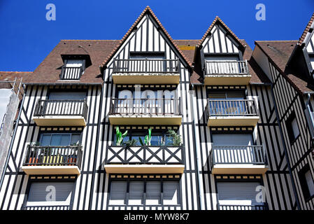 Rue Wunsch Le Hoc, Deauville, Normandie, Frankreich, Europa Stockfoto