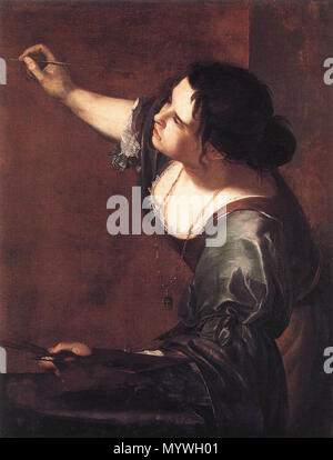 . Dargestellte Person: Artemisia Gentileschi. Selbstbildnis als Allegorie der Malerei. Zwischen 1638 und 1639 380 Artemisia Gentileschi - Selbstbildnis als Allegorie der Malerei - WGA 08569 Stockfoto