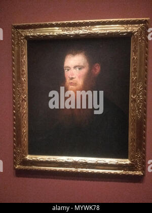 . Français: Portrait d'un homme à barbe Rousse par le Tintoret. 25 März 2018, 16:45:36. 84 Tintoret Portrait d'un homme-1 Stockfoto