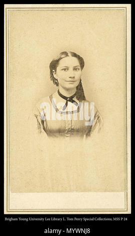 Call #: MSS P 24 Kasten 2 Ordner 5. Lächelnde junge Dame Porträt. ca. die 1860er-1890 1 182 MSS P24B2F5 Stockfoto