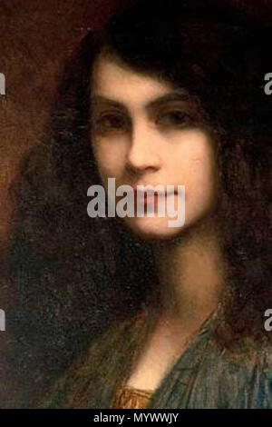 . Français: Le Portrait est réalisé par Frédéric Lauth (1865-1922), Époux d'Aurore Dudevant. Elle est la fille de Maurice Sand et l'une des Petites - Filles de la romancière George Sand (1804-1876) et du Baron Casimir Dudevant (1795-1871). . Français: Détail du Portrait d'Aurore, Jeanne Claudine Dudevant (1866-1961), dite Aurore Lauth-Sand. . Ca. 1895 13 Aurore Dudevant-Sand (1866-1961) Stockfoto