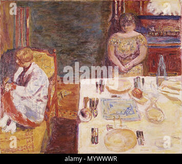 . Englisch: Malerei von Pierre Bonnard. Vor dem Abendessen. Nach 1923 14 Vor dem Abendessen-1924 Stockfoto