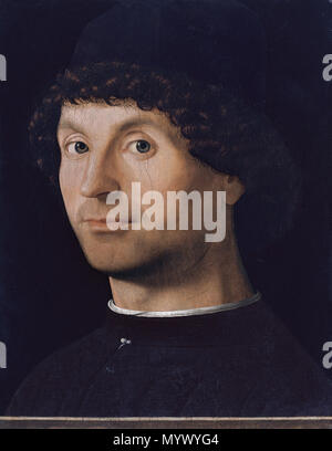 . Porträt eines Mannes. ca. zwischen 1475 und 1476 370 Antonello Da Messina - Retrato de un Hombre Stockfoto