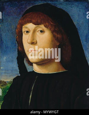 . Porträt eines jungen Mannes. 1478 370 Antonello da Messina - Porträt eines jungen Mannes - Google Kunst Projekt Stockfoto