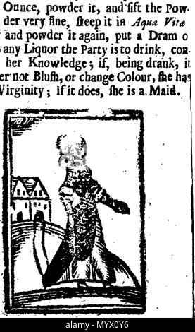 . Englisch: Fleuron aus Buch: Aristoteles' letztes Vermächtnis: oder, seinem goldenen Kabinett des Schreckens geöffnet, für herrliche Freizeitbeschäftigung der Jugend. I. eine compleat English Wahrsagerin. ... Vii. Die Stadt und Land Narr; ... Zu denen hinzugefügt wird, werden die meisten complaet [sic] canting Wörterbuch. Ins Englische übersetzt von Dr. Saman, ... 376 Aristoteles letztes Vermächtnis - oder seinen goldenen Kabinett des Schreckens geöffnet, für die Jugendlichen aus angenehmen Zeitvertreib Fleuron T 117397-29 Stockfoto