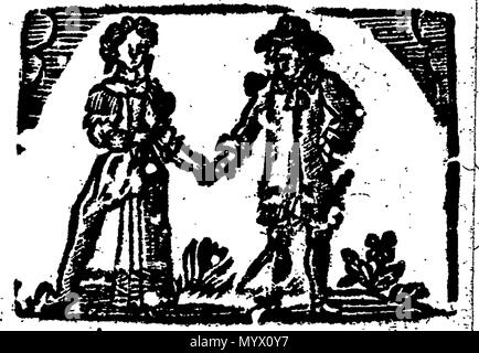 . Englisch: Fleuron aus Buch: Aristoteles' letztes Vermächtnis: oder, seinem goldenen Kabinett des Schreckens geöffnet, für herrliche Freizeitbeschäftigung der Jugend. I. eine compleat English Wahrsagerin. ... Vii. Die Stadt und Land Narr; ... Zu denen hinzugefügt wird, werden die meisten complaet [sic] canting Wörterbuch. Ins Englische übersetzt von Dr. Saman, ... 376 Aristoteles letztes Vermächtnis - oder seinen goldenen Kabinett des Schreckens geöffnet, für die Jugendlichen aus angenehmen Zeitvertreib Fleuron T 117397-3 Stockfoto