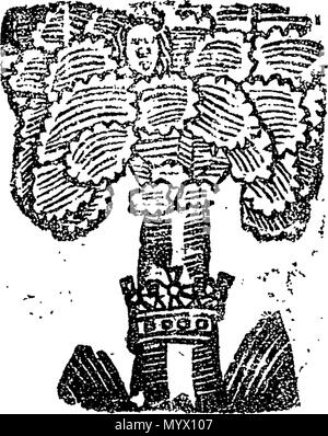 . Englisch: Fleuron aus Buch: Aristoteles' letztes Vermächtnis: oder, seinem goldenen Kabinett des Schreckens geöffnet, für herrliche Freizeitbeschäftigung der Jugend. I. eine compleat English Wahrsagerin. ... Vii. Die Stadt und Land Narr; ... Zu denen hinzugefügt wird, werden die meisten complaet [sic] canting Wörterbuch. Ins Englische übersetzt von Dr. Saman, ... 376 Aristoteles letztes Vermächtnis - oder seinen goldenen Kabinett des Schreckens geöffnet, für die Jugendlichen aus angenehmen Zeitvertreib Fleuron T 117397-59 Stockfoto