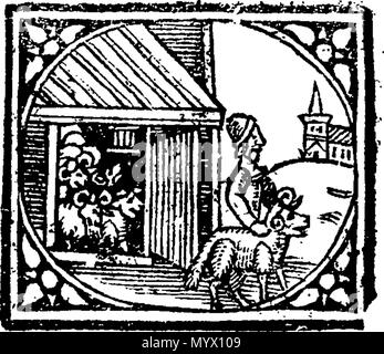 . Englisch: Fleuron aus Buch: Aristoteles' letztes Vermächtnis: oder, seinem goldenen Kabinett des Schreckens geöffnet, für herrliche Freizeitbeschäftigung der Jugend. I. eine compleat English Wahrsagerin. ... Vii. Die Stadt und Land Narr; ... Zu denen hinzugefügt wird, werden die meisten complaet [sic] canting Wörterbuch. Ins Englische übersetzt von Dr. Saman, ... 376 Aristoteles letztes Vermächtnis - oder seinen goldenen Kabinett des Schreckens geöffnet, für die Jugendlichen aus angenehmen Zeitvertreib Fleuron T 117397-60 Stockfoto