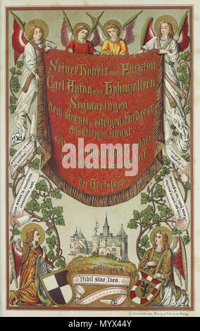. Englisch: Widmung Seite Franz Bock 1859 Geschichte der liturgischen Gewänder des Mittelalters: oder Entstehung und Entwicklung der kirchlichen verzierten und Paramente in Rücksicht auf Stoff, Gewebe, Farbe, Zeichnung, Schnitt und rituelle Bedeutung (Band 1). . 1859. Unbekannt, 1859 5 Bock 1859 Bd 1 0009 Stockfoto