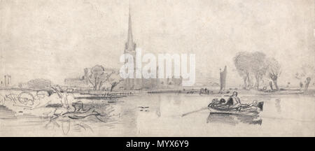 . Die Kathedrale von Salisbury. Anfang des 19. Jahrhunderts 5 Kathedrale von Salisbury - Google Kunst Projekt Stockfoto