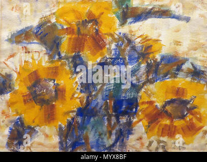 . English: Christian Rohlfs (1849-1938): Sonnenblumen II, 1926 Wassertempera. . 1926. Christian Rohlfs 5 1926 Rohlfs Sonnenblumen II. Stockfoto