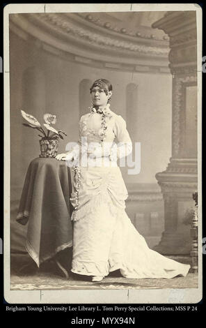 Call #: MSS P 24 Kasten 2 Ordner 9. Edith Biene Whitney portrait. ca. 1880 1 254 MSS P24B2F9 Stockfoto