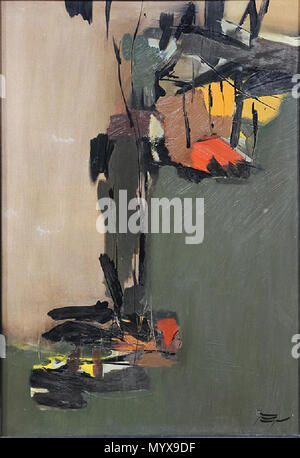 . Englisch: Ohne Titel Öl auf Leinwand signiert (in Persisch) unten rechts teilweise Galerie angebrachte Etikett verso Canvas: 39'' x 27'' w Allgemeine (mit Rahmen): 40'' x 28'' w. Provenienz: Aus einem greenbrae (Marin CA) private Immobilien gekauft. . Datum unbekannt. Sohrab Sepehri (1928 - 1980) Beschreibung iranischer Maler, Dichter und Schriftsteller Geburtsdatum / Tod vom 7. Oktober 1928 vom 21. April 1980 Ort der Geburt / Todes Kashan Teheran Arbeitsort Iran (Tehran) Kontrolle: Q 469991 VIAF:?:? ISNI 41851171 0000 0001 0891 0226 LCCN: 80002910 GND:?N??: 028276809 119026546 SUDOC WorldCat 1 Untitled von Sohrab Sepehri (4 Stockfoto